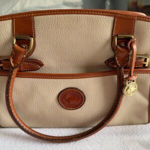 Dooney & Burke Vintage AWL Buckle Satchel R212 Leather Handbag